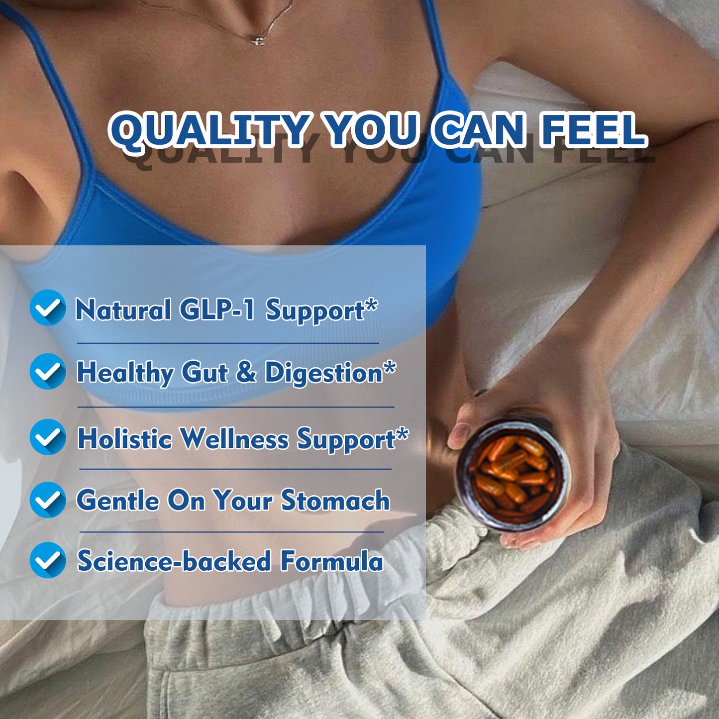 GLP-1 Supplement Support, Natural Formula, GLP-1 Production - 1 Capsule For Balanced Appetite  Metabolic Wellness Daily 90 Servings